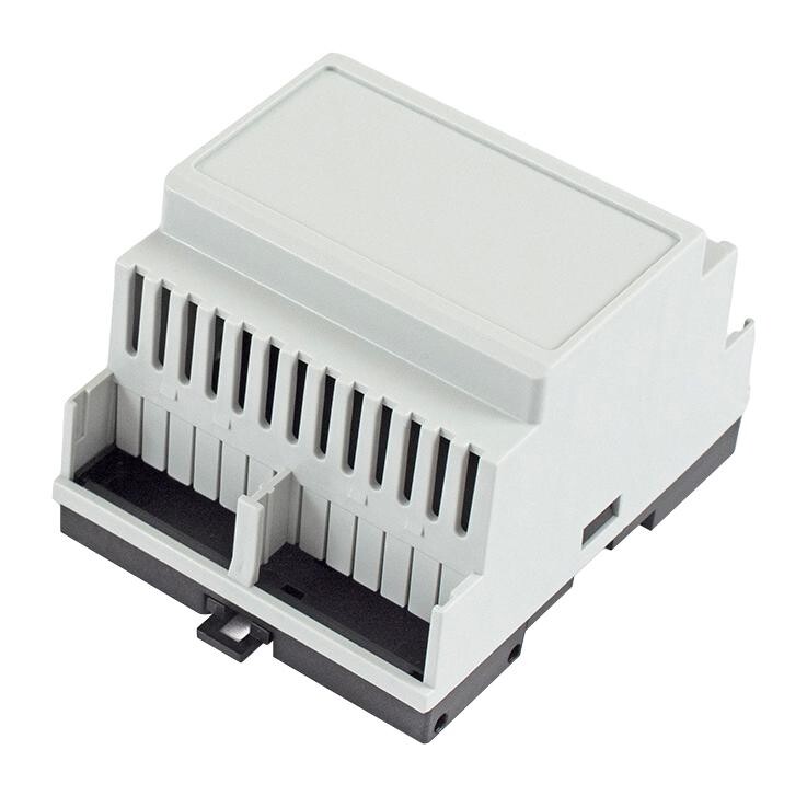 Hammond 1597Din4Gy Enclosure, Din Rail, Polycarbonate, Grey
