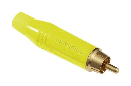 Amphenol Audio Acpr-Yel Rca Connector, Plug, 2Pos, 13.8Mm, Yel