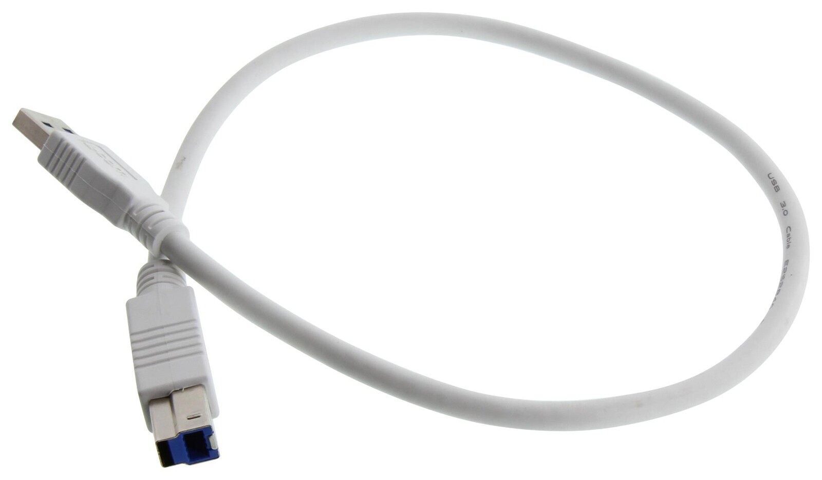 L-Com U3A00060-05M Usb Cable, 3.0 A Plug-B Plug, Wht, 19.7