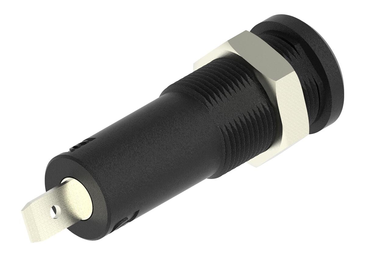 Cal Test Electronics Ct4008-0 Sheathed Banana Jack, 10A, Qc, Blk