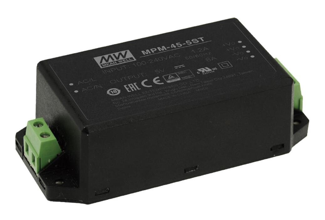 Mean Well Mpm-45-5St Power Supply, Ac-Dc, 5V, 8A