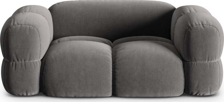 Šedá sametová pohovka 180 cm Loretto – Cosmopolitan Design