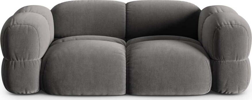 Šedá sametová pohovka 210 cm Loretto – Cosmopolitan Design