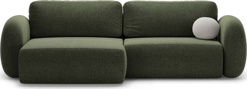 Zelená žinylková rozkládací/s úložným prostorem rohová pohovka Tonale – Cosmopolitan Design