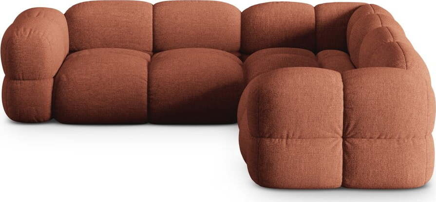 Rohová pohovka v cihlové barvě Loretto – Cosmopolitan Design