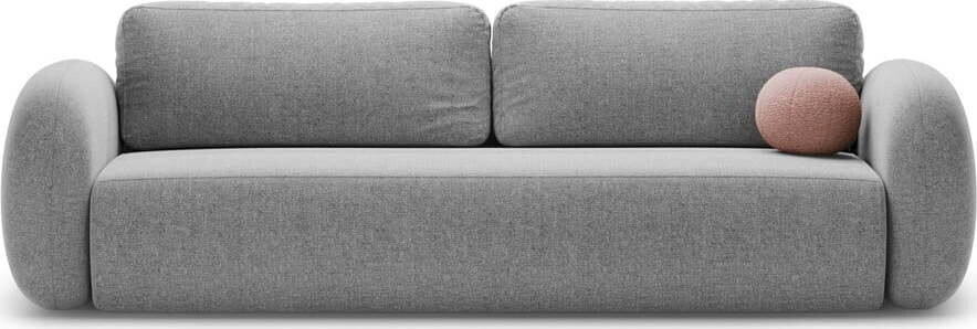 Světle šedá žinylková rozkládací/s úložným prostorem pohovka 262 cm Tonale – Cosmopolitan Design