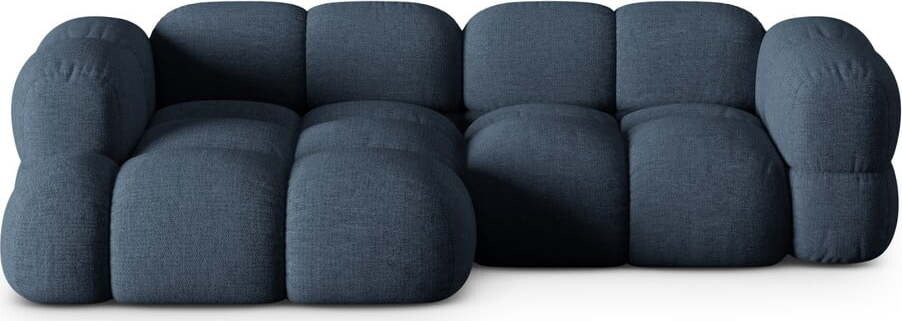 Tmavě modrá rohová pohovka (levý roh/s lenoškou) Loretto – Cosmopolitan Design