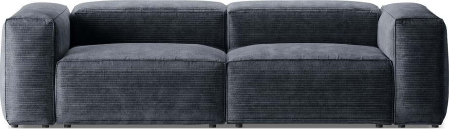 Šedomodrá manšestrová pohovka 264 cm Bergano – Cosmopolitan Design