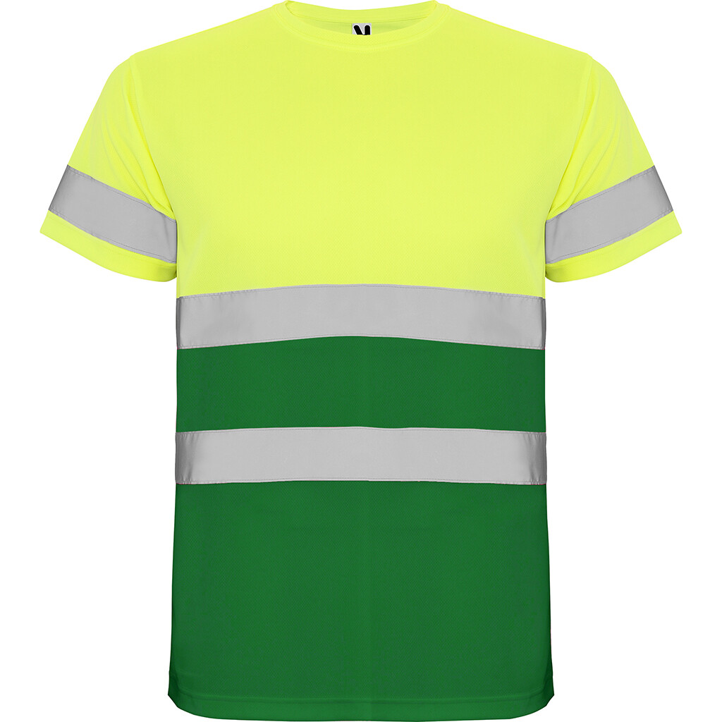 Pánské reflexní tričko Roly Delta - zelené-žluté, M