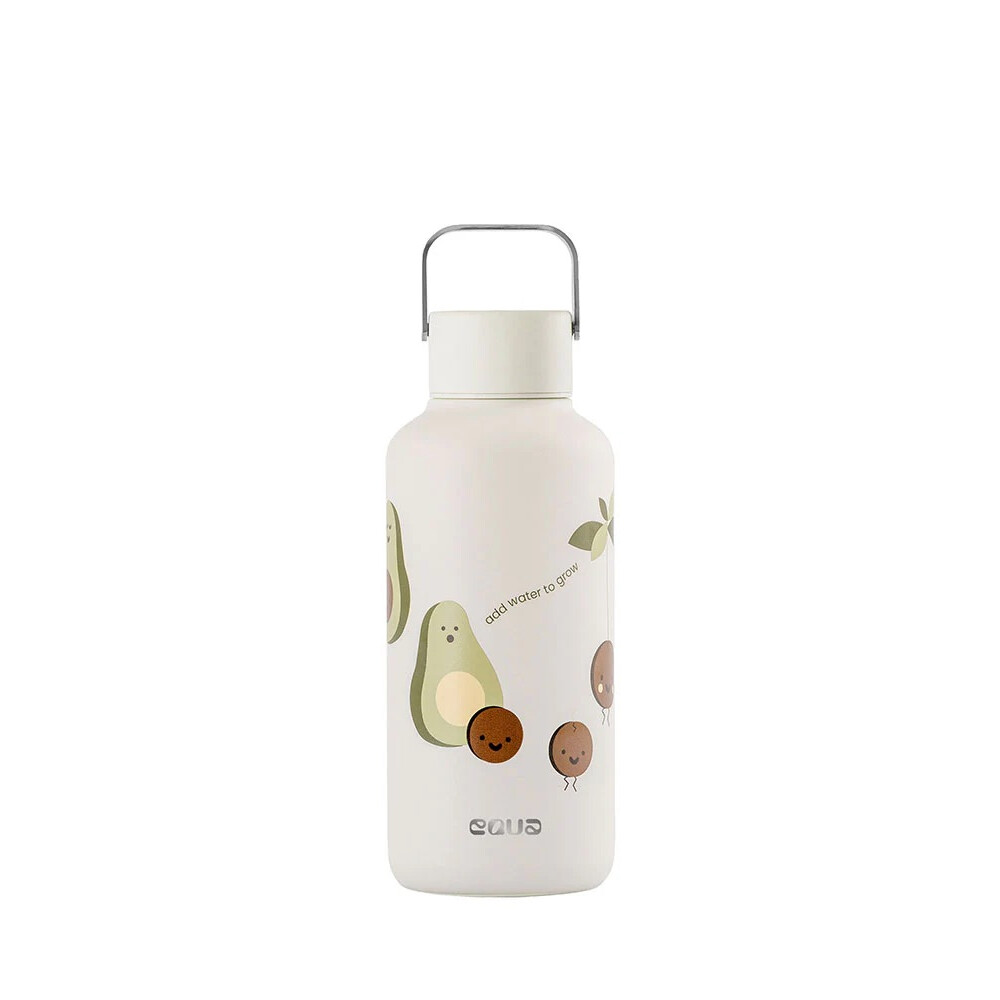 Láhev kovová Equa Timeless Avocado 0,6 l - bílá-zelená