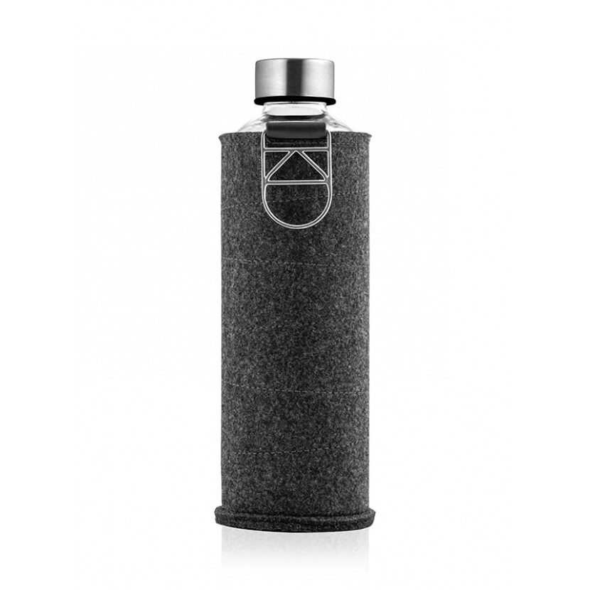 Skleněná lahev s plstěným obalem Equa Mismatch 0,75 l - černá