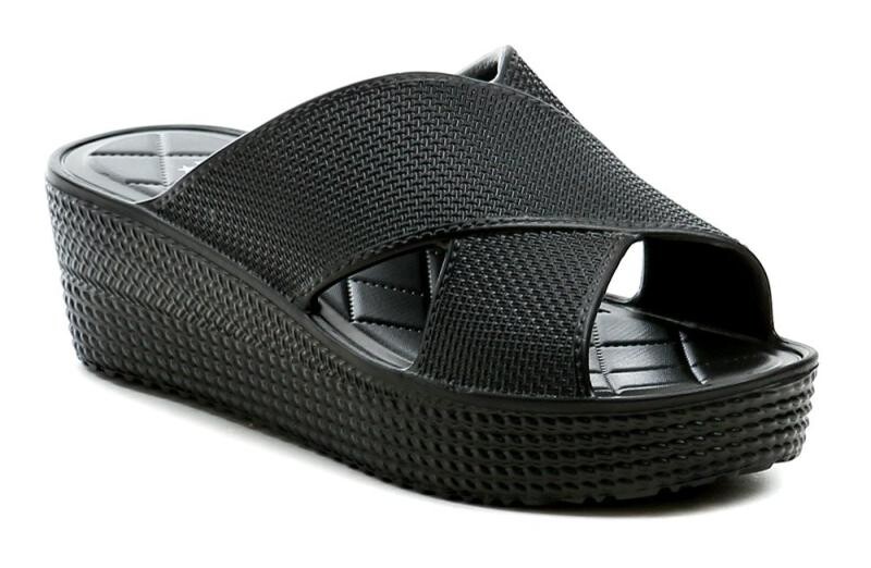 American Club NH164 černé dámské plážovky na klínu