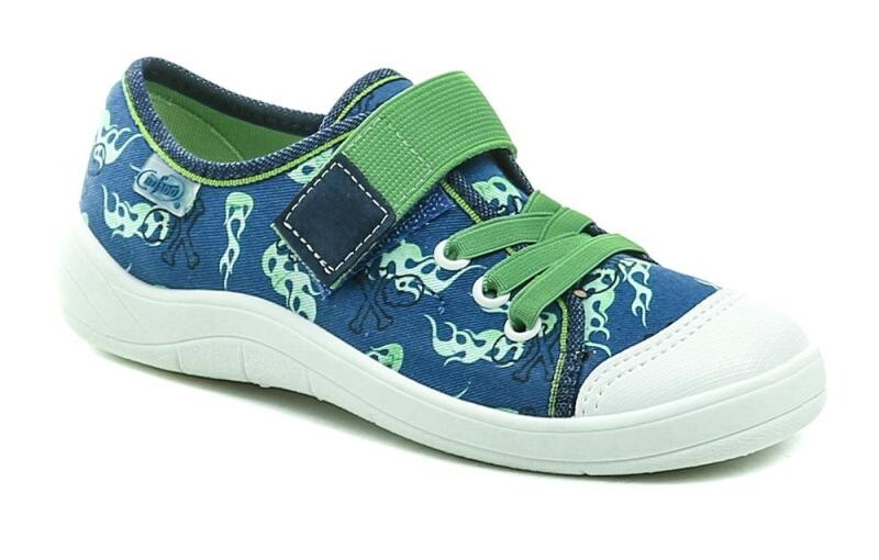 Befado 351y029 modro zelené dětské tenisky