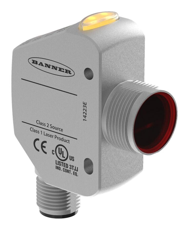 Banner Engineering Q4Xtblaf100-Q8. Laser Distance Sensor, 100Mm, Npn / Pnp