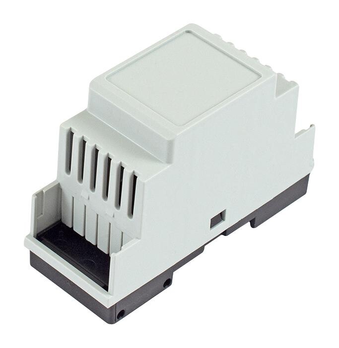 Hammond 1597Din2Gy Enclosure, Din Rail, Polycarbonate, Grey