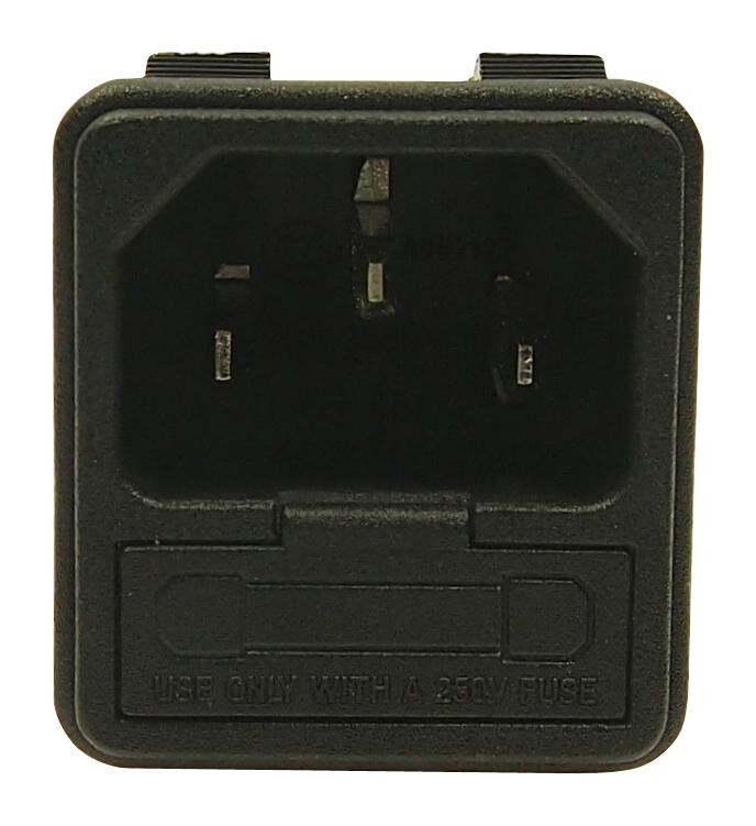 Cliff Electronic Components Fc681378 Iec Inlet C14, 6A, 250Vac, Qc, Flange