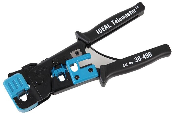 Ideal 30-496 Crimp Tool, Ratchet, Modular Plug Conn