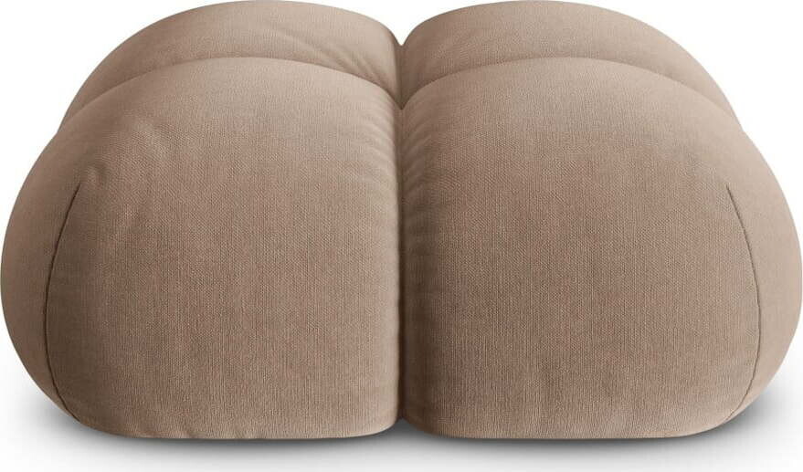 Hnědá sametová podnožka Loretto – Cosmopolitan Design