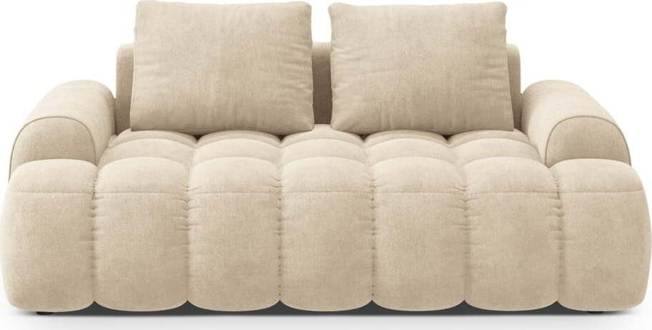 Béžová sametová pohovka 175 cm Linz – Cosmopolitan Design