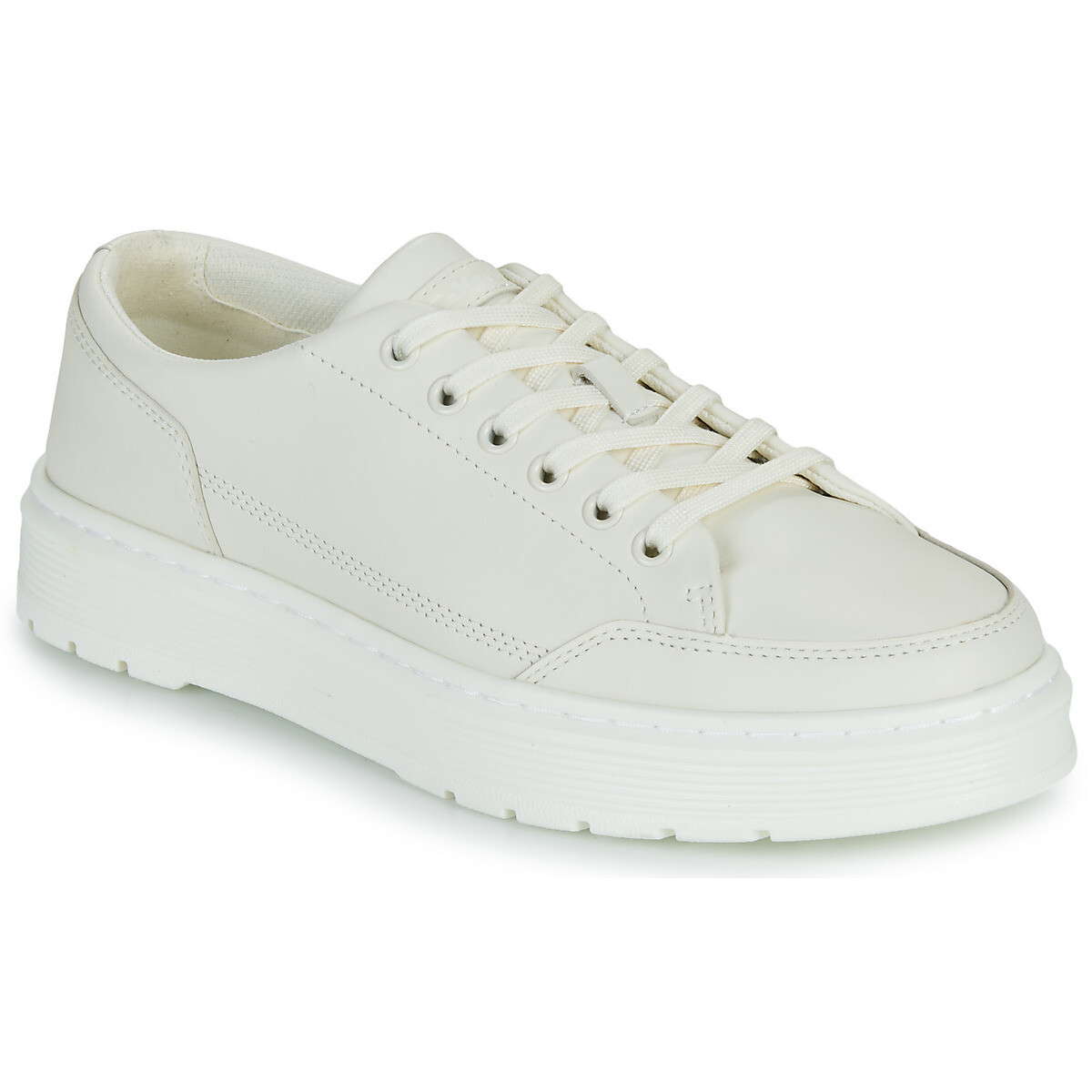 Dr. Martens  Brookline 6 Eye 6 Eye Shoe Off White Classic Nappa  Bílá