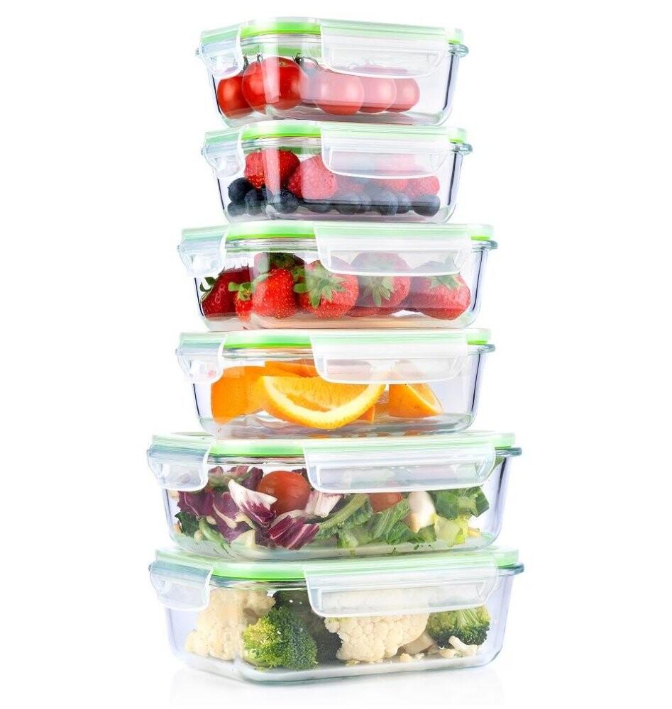 ALPINA Dóza na potraviny skleněná svíčkem sada 12 ks ED-226767