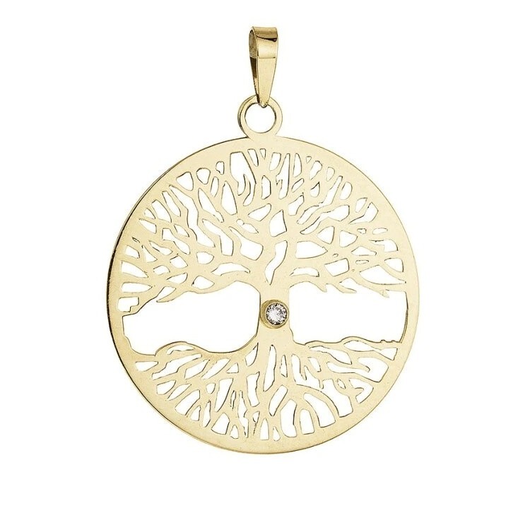 Evolution Group - Pavona Zlatý přívěsek strom života s briliantem 94B00014