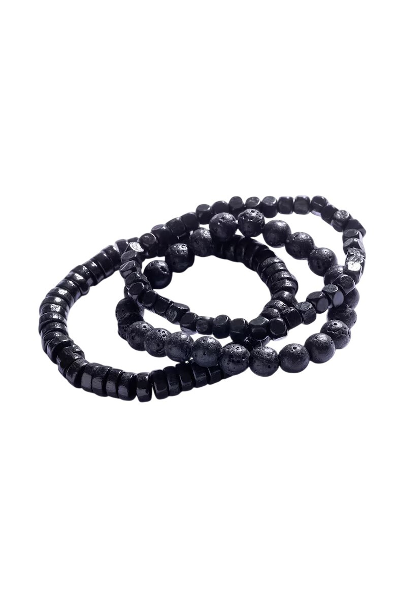 Marc Malone Sada tří korálkových náramků s minerálními kameny MCGB5090