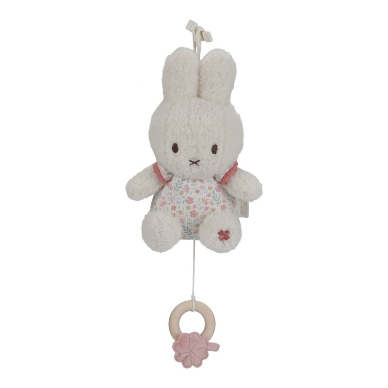 Little Dutch Miffy Fluffy Lucky Blossom Music Box kontrastní závěsná hračka s melodií 0 m+ Pink 1 ks