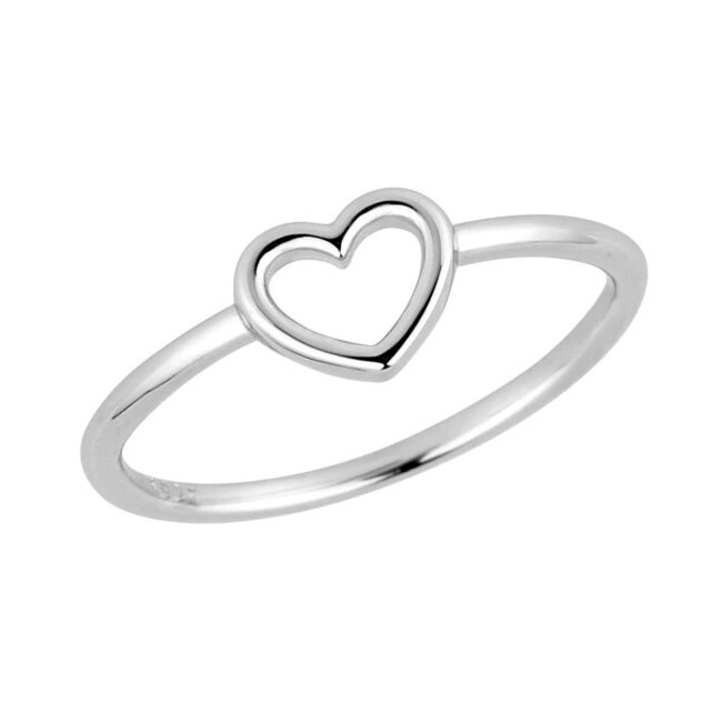 Evolution Group - Pavona Něžný stříbrný prsten se srdíčkem 65017 54 mm