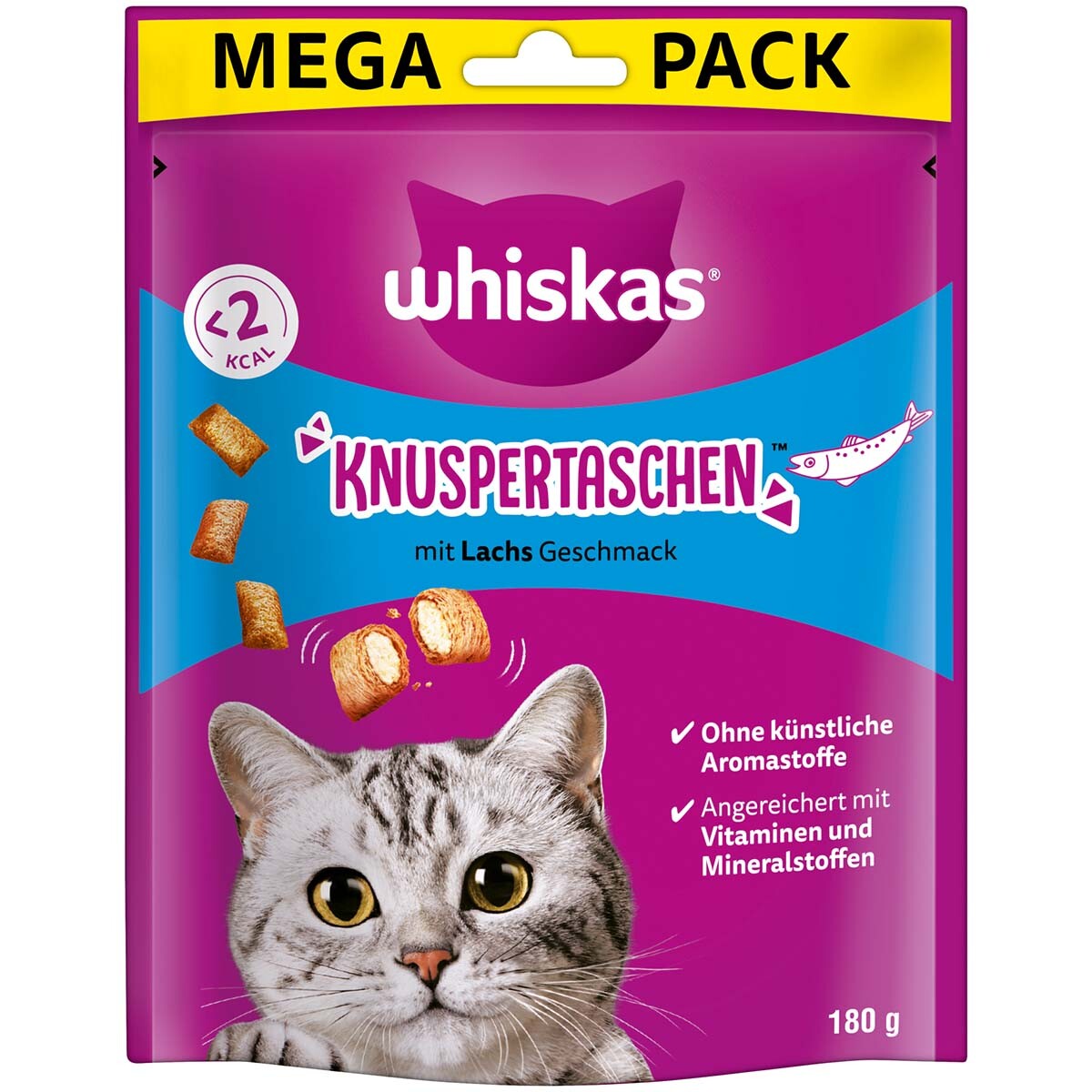 Whiskas Křupavé taštičky  - Losos (2 x 180 g)