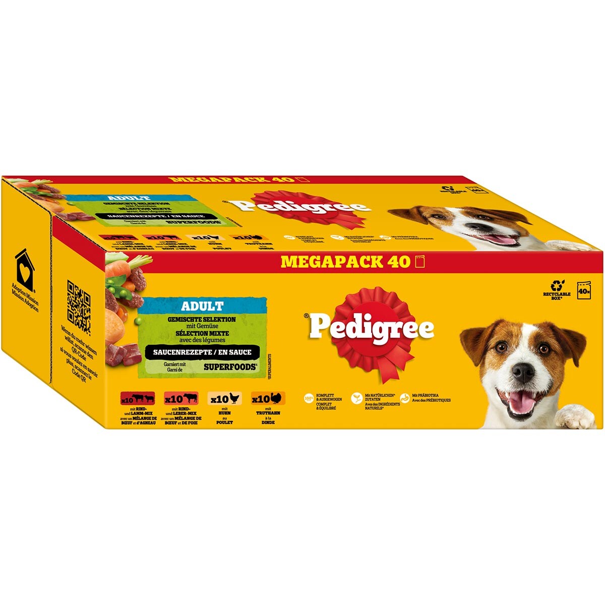 Pedigree kapsičky 40 ks (40 x 100 g) - smíšený výběr v omáčce (4 druhy)