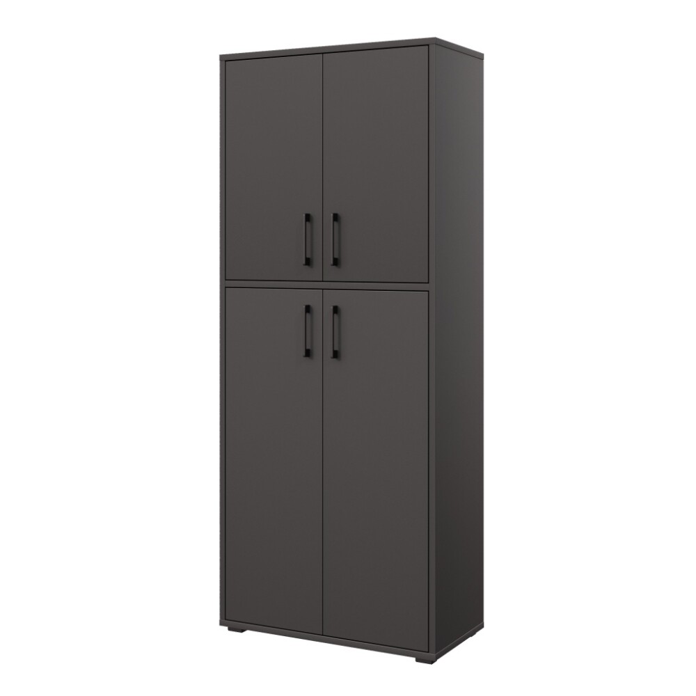 Policová skříň NEJBY GIANNI PREMIUM, korpus: antracit, dvířka: antracit