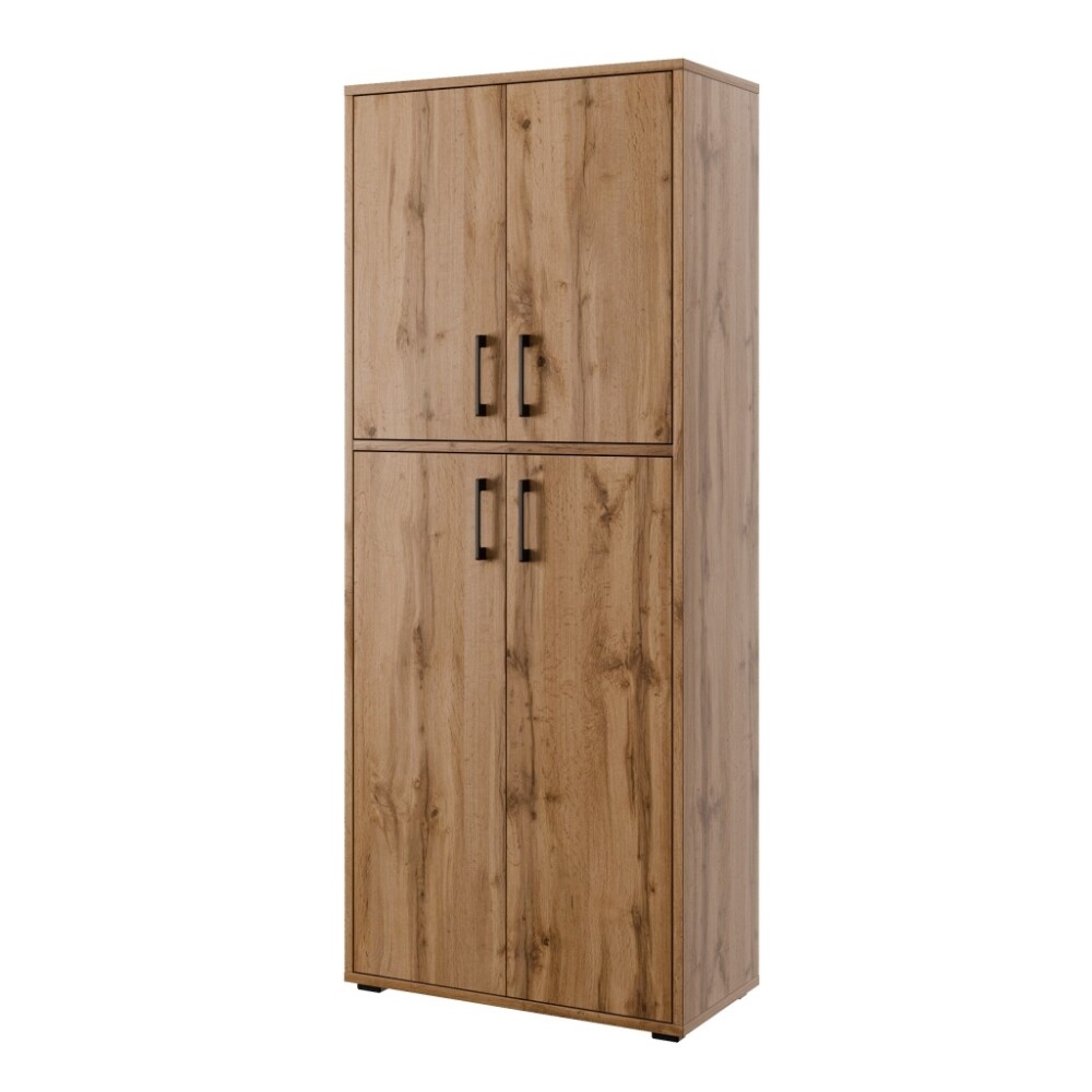 Policová skříň NEJBY GIANNI PREMIUM, korpus: dub wotan, dvířka: dub wotan