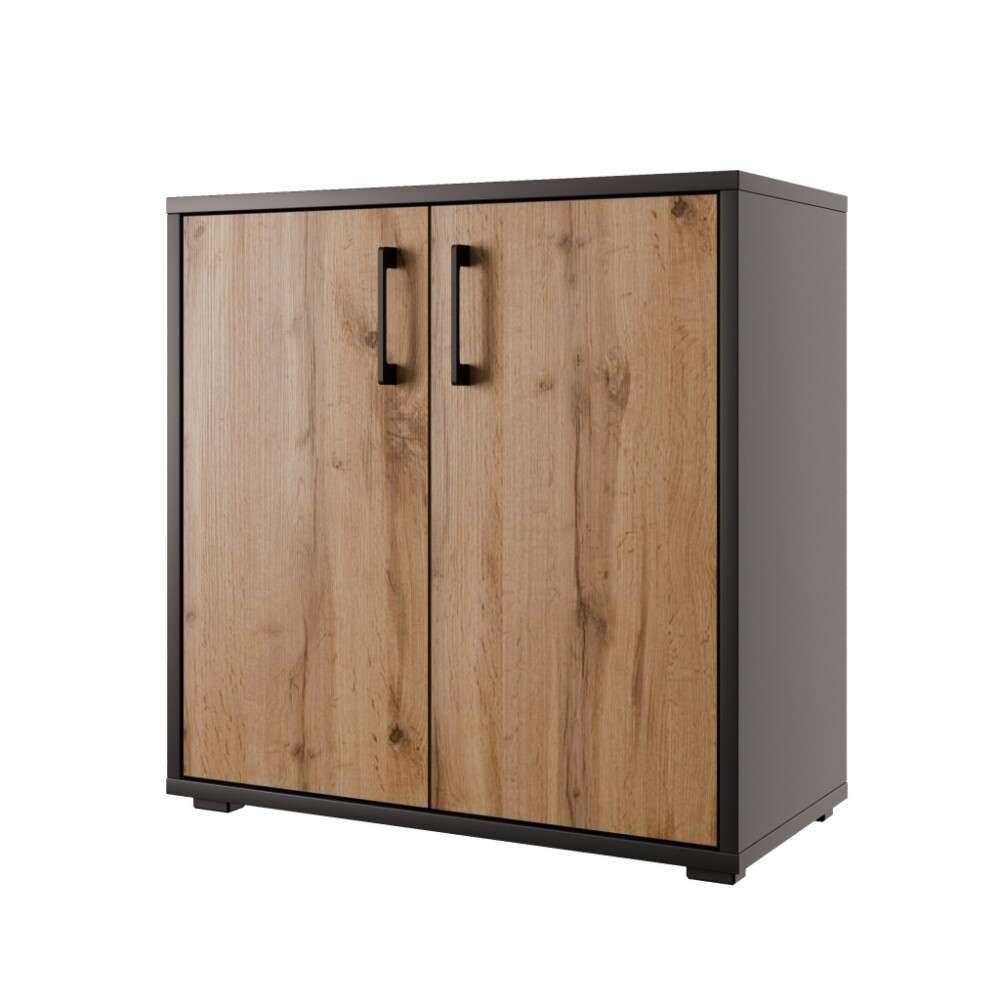 Skříňka NEJBY GIANNI PREMIUM typ 2, korpus: antracit, dvířka: dub wotan