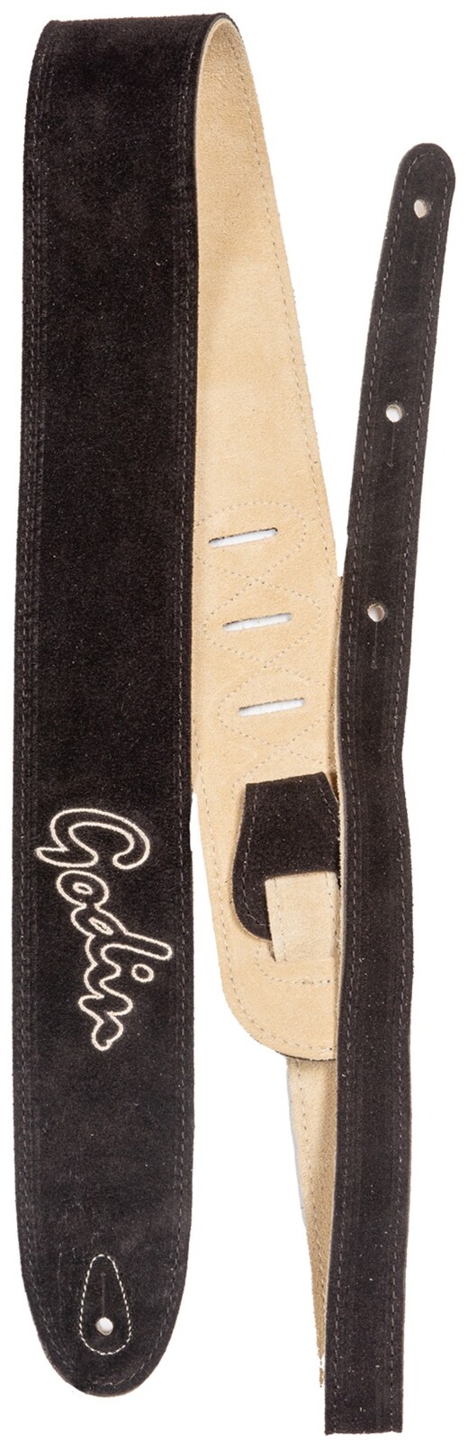 Godin Brown Suede Embroidery