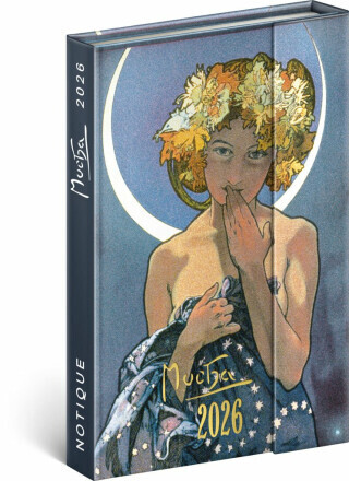 Diář 2026: Alfons Mucha - týdenní, magnetický, 11 x 16 cm