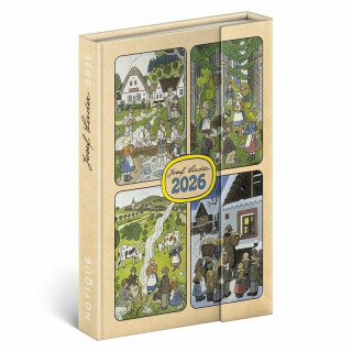 Diář 2026: Josef Lada - týdenní, magnetický, 11 x 16 cm