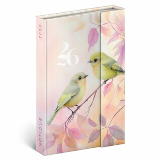 Diář 2026: Ptáčci - týdenní, magnetický, 11 x 16 cm