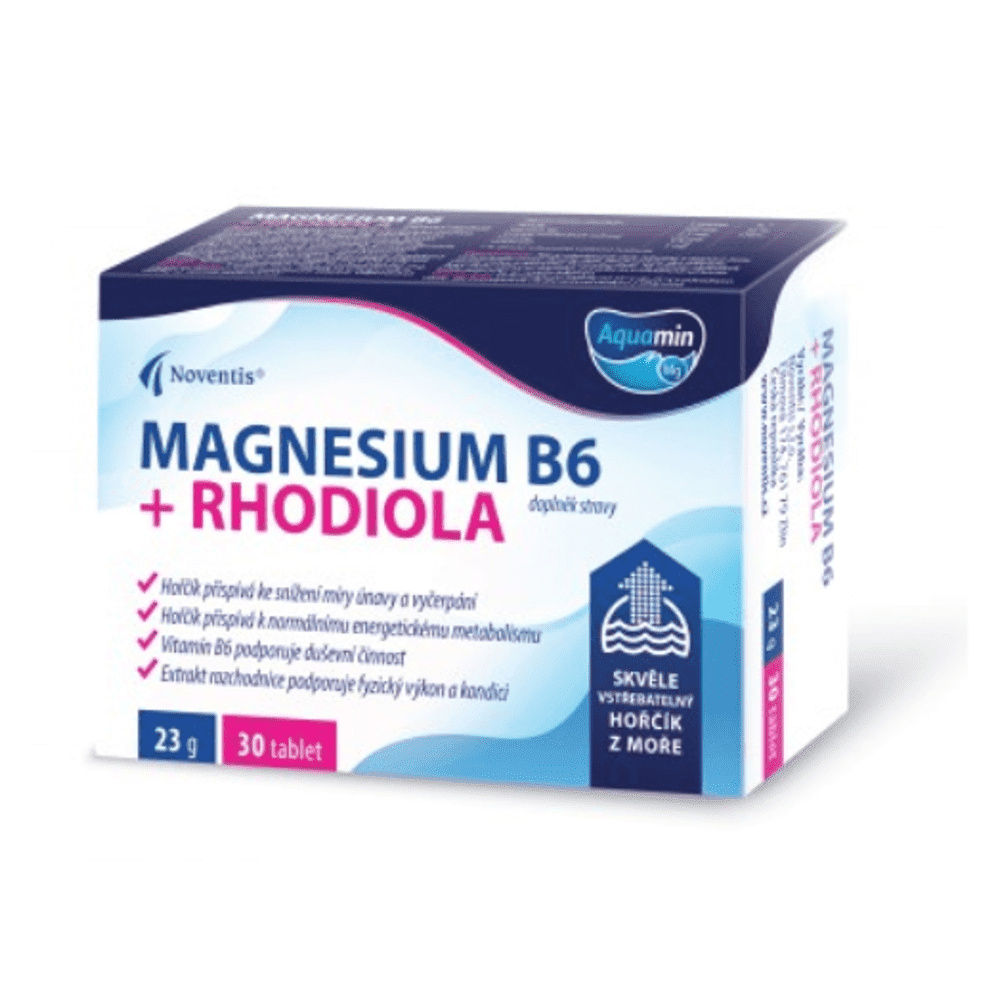 NOVENTIS Magnesium B6 + Rhodiola 30 tablet, poškozený obal