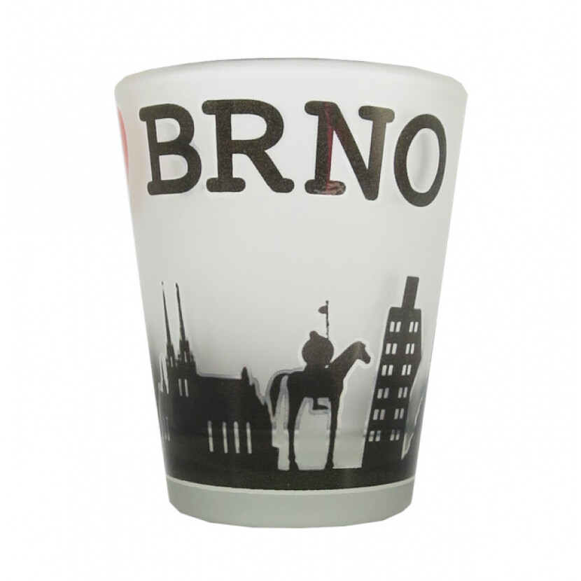 Panák (štamprle) I Love Brno 0,04 l - průhledný