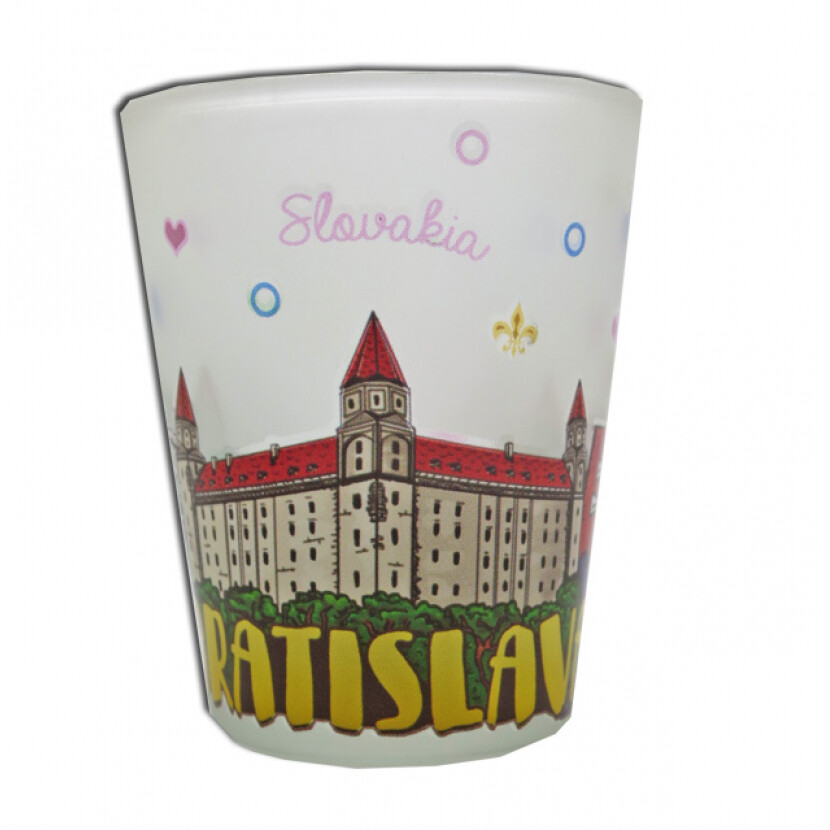Panák (štamprle) Bratislava Slovakia 0,04 l - průhledný
