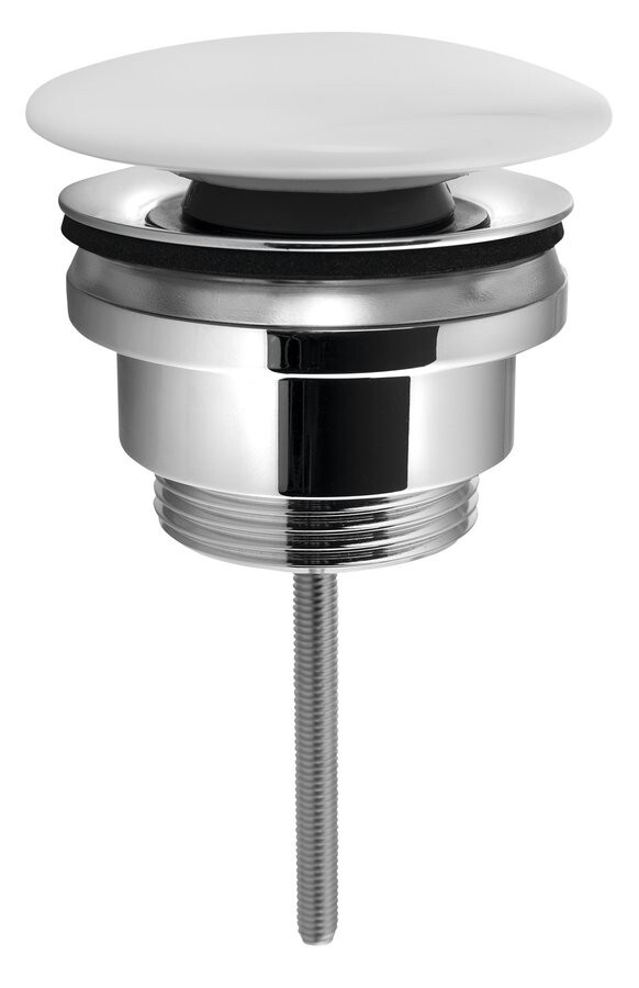 SAPHO Umyvadlová výpust 5/4“, click-clack, keramická zátka, 5-65, bílá CV1110C