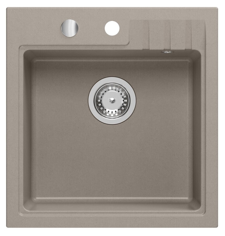 SAPHO Granitový vestavný dřez mono, 50x52cm, taupe GR1042