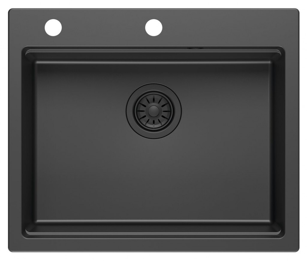 SAPHO Granitový vestavný dřez mono, 59,5x50cm, carbon GR5950