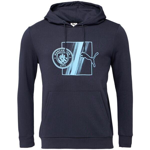 Puma MANCHESTER CITY FC FTBLCULTURE HOODIE Pánská mikina, tmavě modrá, velikost