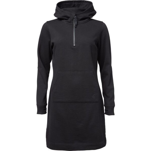 Willard AYSU Dlouhé dámské mikinové šaty, černá, velikost