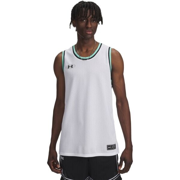 Under Armour ZONE PRO MESH TANK Pánské tílko na basket, bílá, velikost S