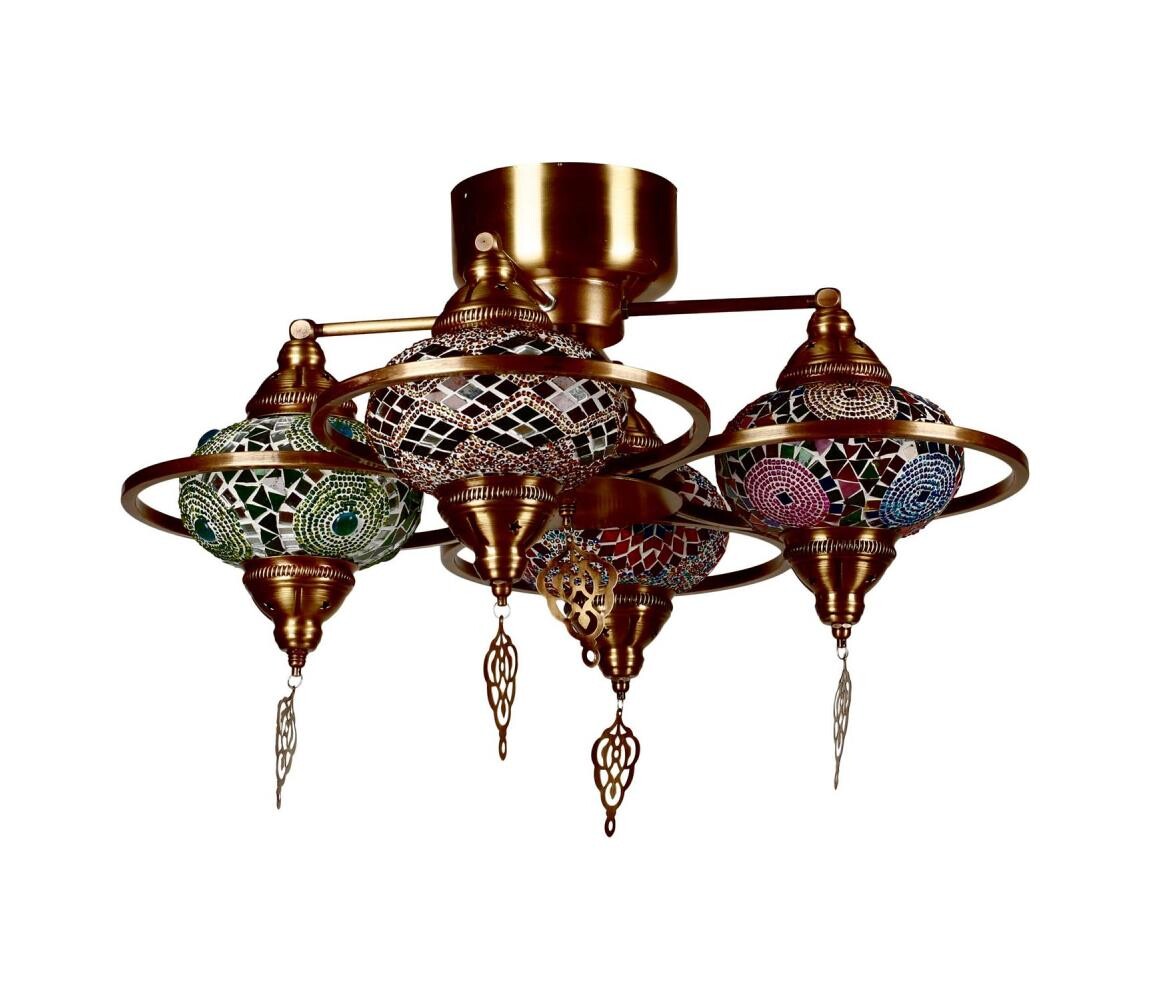 Přisazený lustr YENI 4xE27/40W/230V mosaz