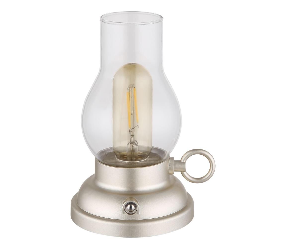 Globo Globo 58016CH - LED Stm. nab. dot. stolní lampa PETRO LED/1W/3,7V 1200 mAh