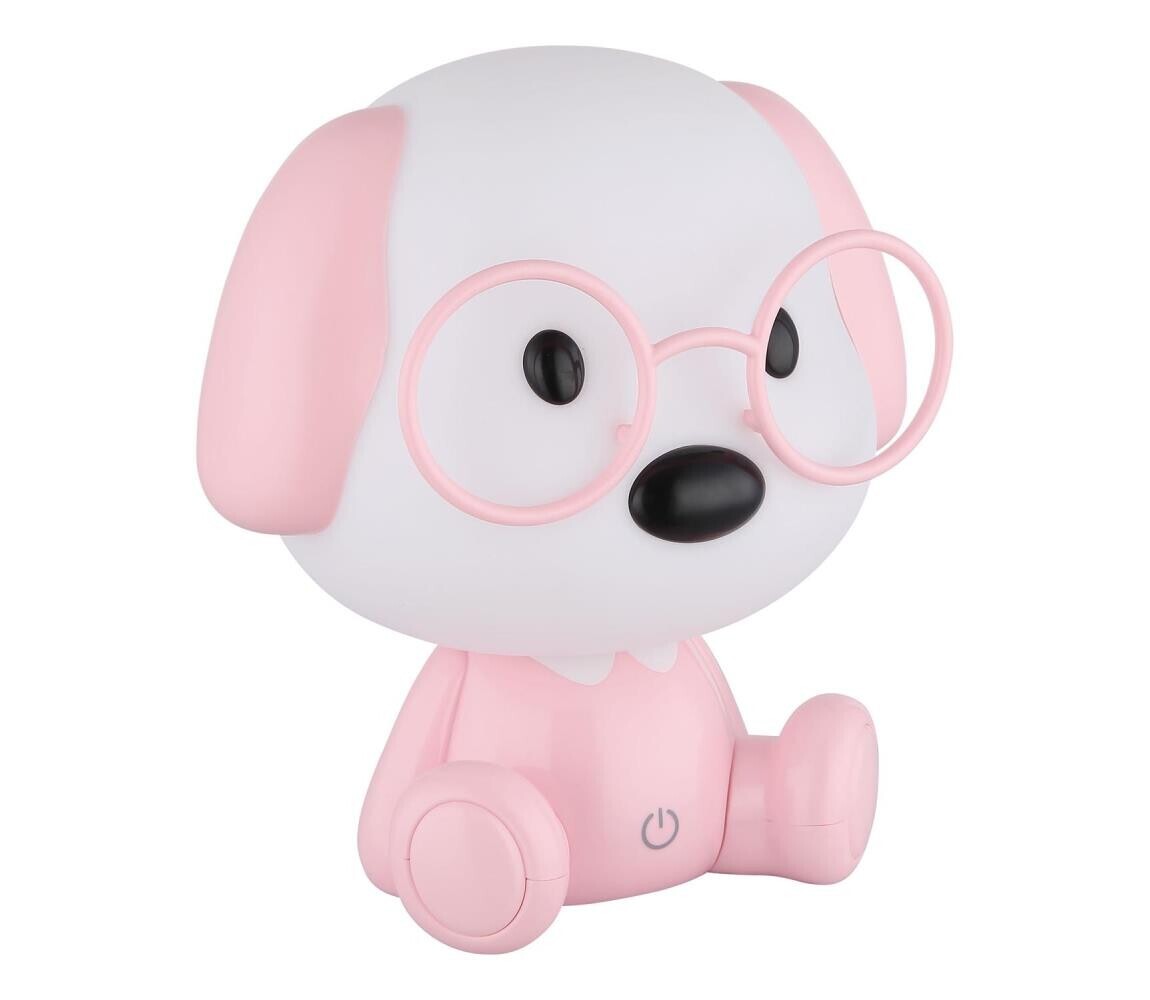 Globo Globo 21761P - LED Stm. nab. dětská noční lampička PUPPY 1W/5V 500 mAh růžová